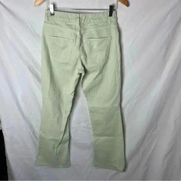 Asos maternity green flared pants jeans 4 spring summer open slit pants - Picture 4 of 9